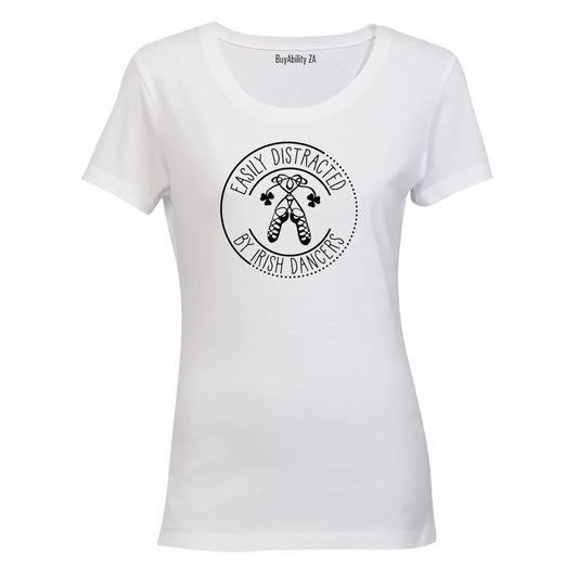 Distracted by IRISH DANCERS - St. Patricks Day - Ladies - T-Shirt