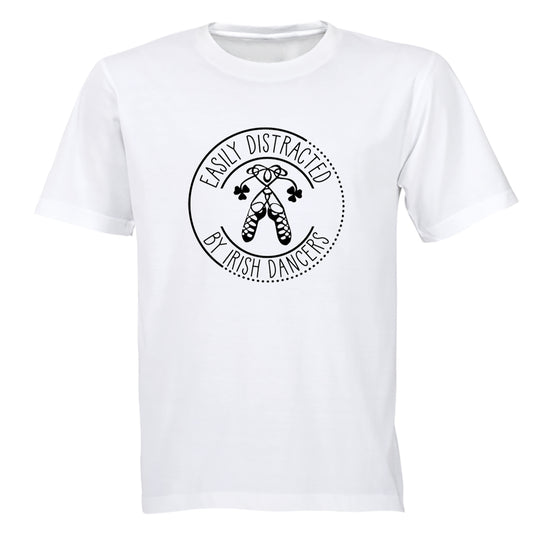 Distracted by IRISH DANCERS - St. Patricks Day - Adults - T-Shirt - BuyAbility South Africa