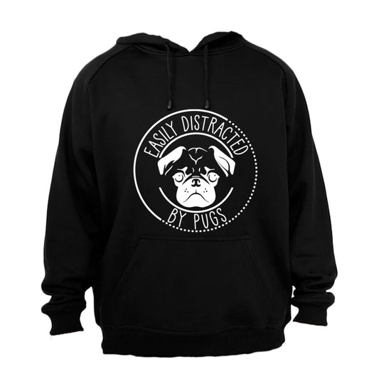Distracted By Pugs - Hoodie - BuyAbility South Africa