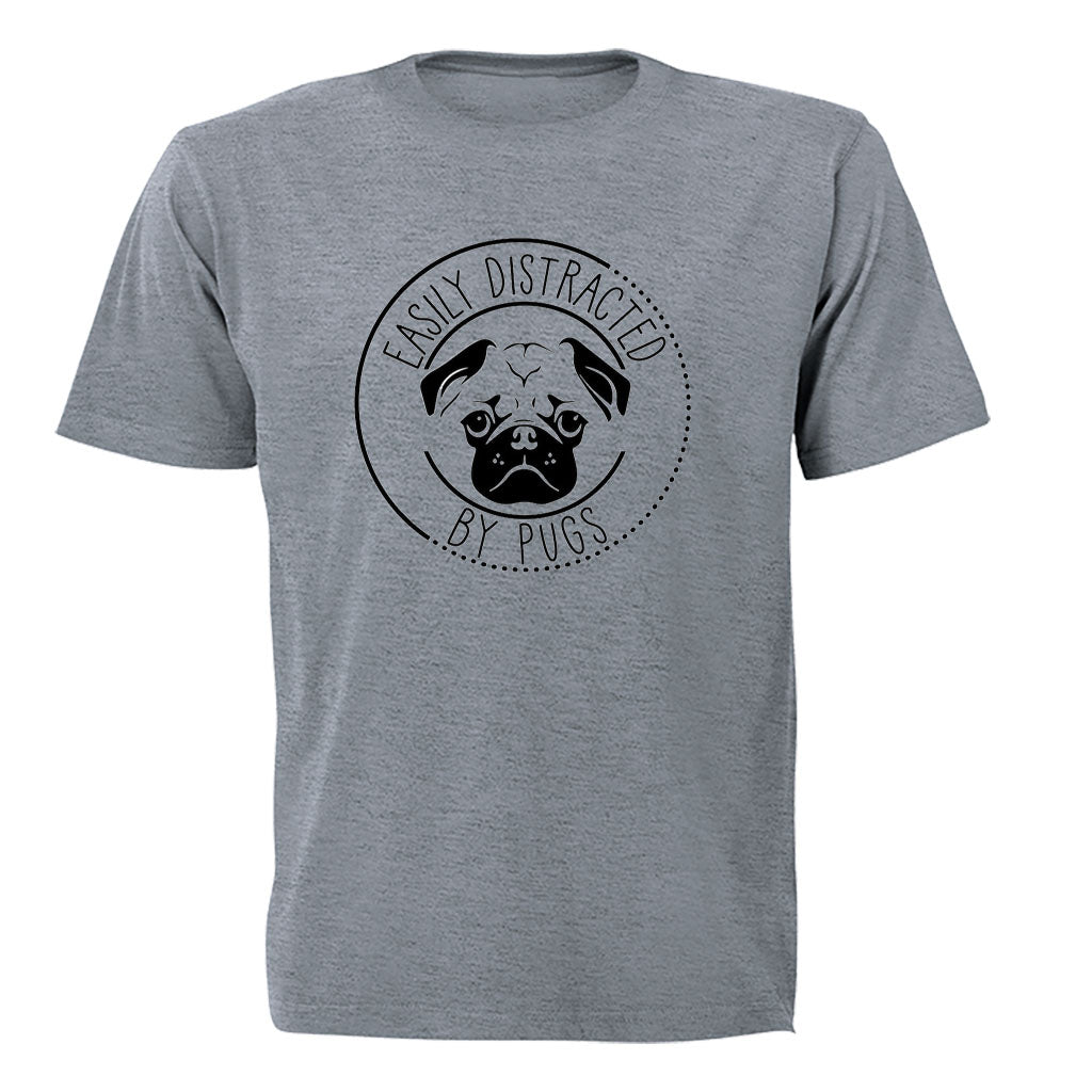 Distracted By Pugs - Adults - T-Shirt - BuyAbility South Africa