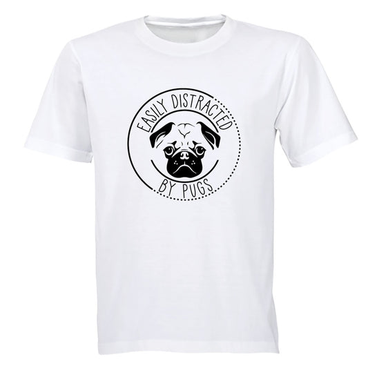 Distracted By Pugs - Kids T-Shirt - BuyAbility South Africa