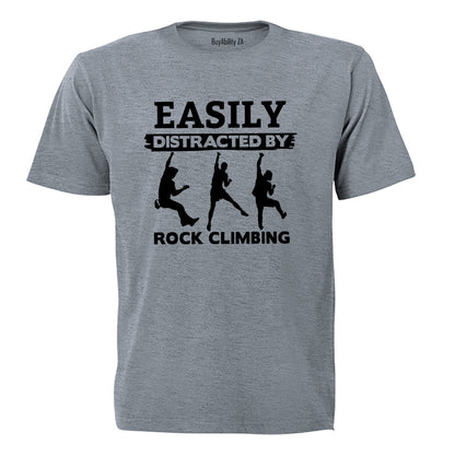 Distracted by Rock Climbing - Adults - T-Shirt - BuyAbility South Africa