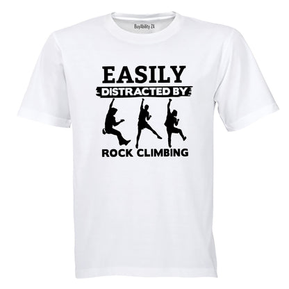 Distracted by Rock Climbing - Adults - T-Shirt - BuyAbility South Africa