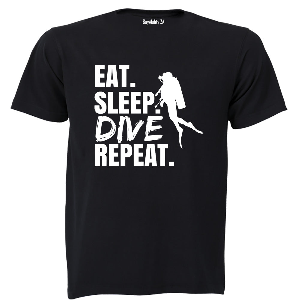 Dive Repeat Scuba - Adults - T-Shirt - BuyAbility South Africa