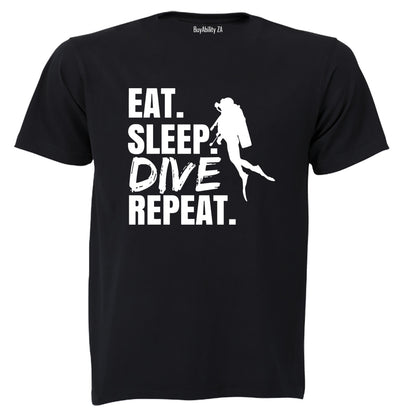Dive Repeat Scuba - Adults - T-Shirt - BuyAbility South Africa