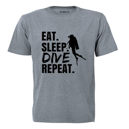 Dive Repeat Scuba - Adults - T-Shirt - BuyAbility South Africa