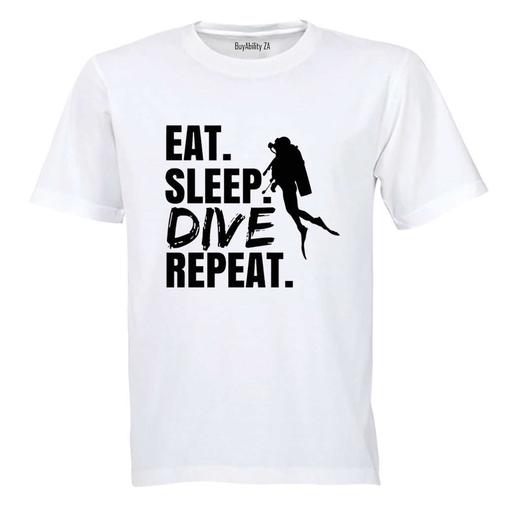 Dive Repeat Scuba - Adults - T-Shirt - BuyAbility South Africa