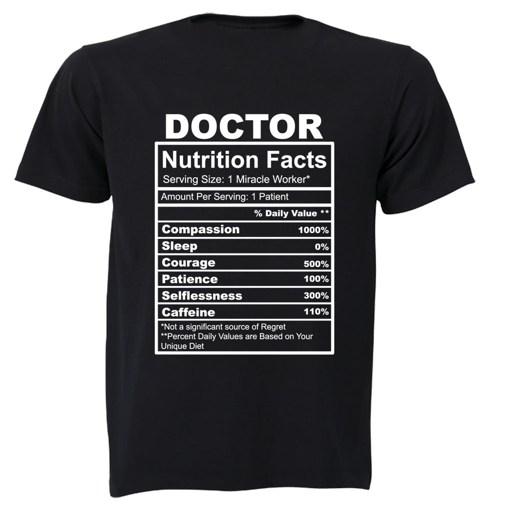 Doctor Nutrition Facts - Adults - T-Shirt - BuyAbility South Africa