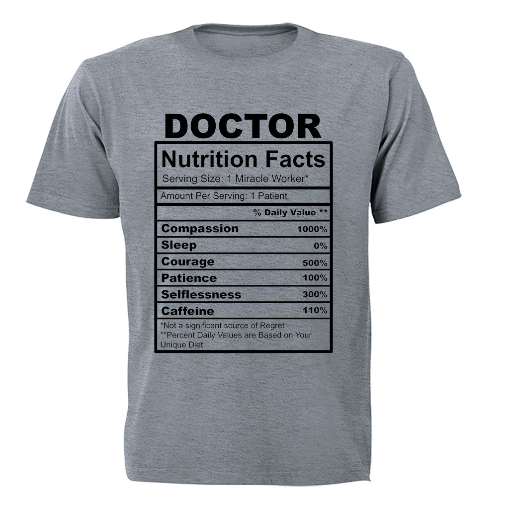 Doctor Nutrition Facts - Adults - T-Shirt - BuyAbility South Africa