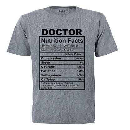 Doctor Nutrition Facts - Adults - T-Shirt