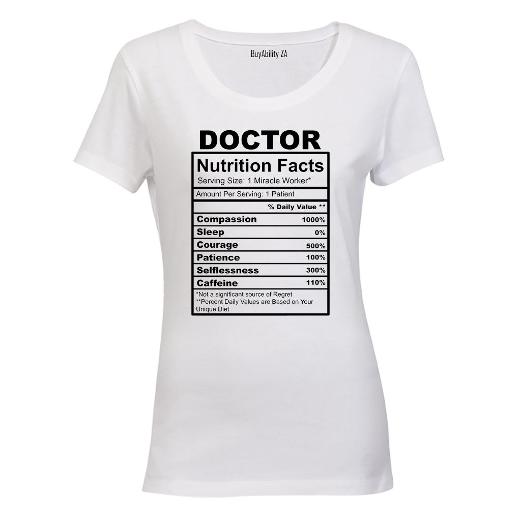 Doctor Nutrition Facts - Ladies - T-Shirt