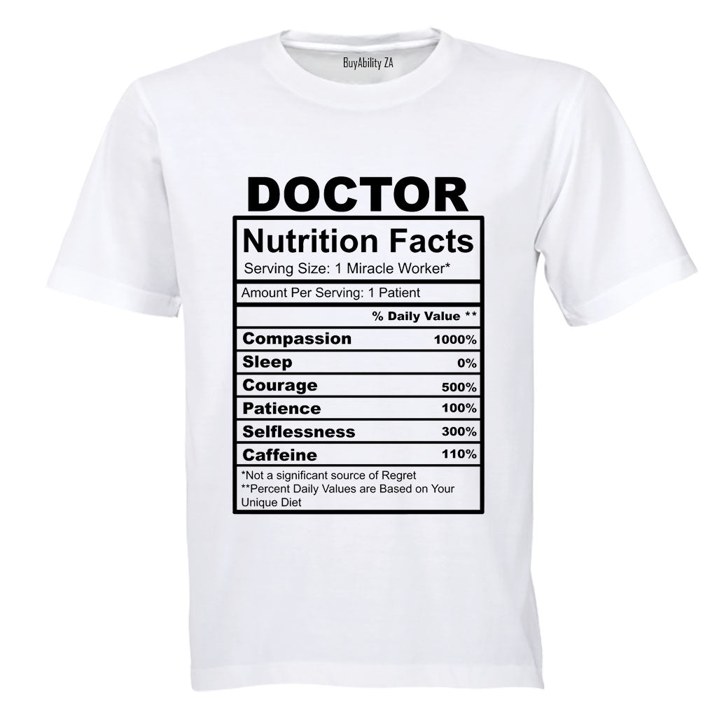 Doctor Nutrition Facts - Adults - T-Shirt