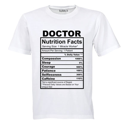 Doctor Nutrition Facts - Adults - T-Shirt
