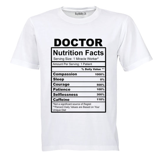 Doctor Nutrition Facts - Adults - T-Shirt
