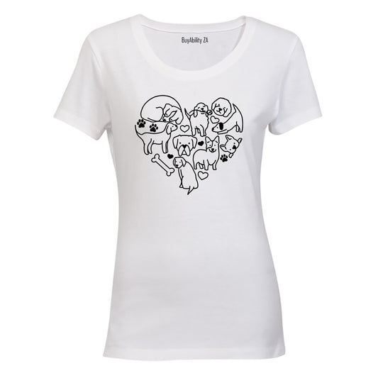 Dog Heart - Ladies - T-Shirt