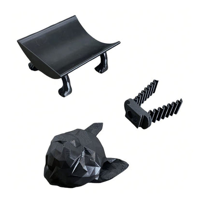 Geometric Dog Toilet Paper Holder with Toilet Paper Roll - BuyAbility