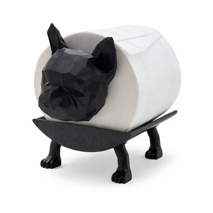 Geometric Dog Toilet Paper Holder with Toilet Paper Roll - BuyAbility