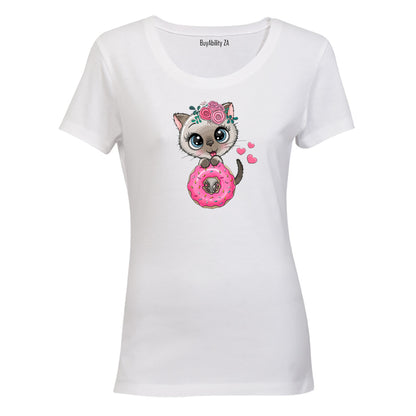 Donut Kitten - Ladies - T-Shirt