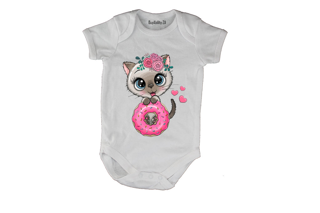 Donut Kitten - Baby Grow