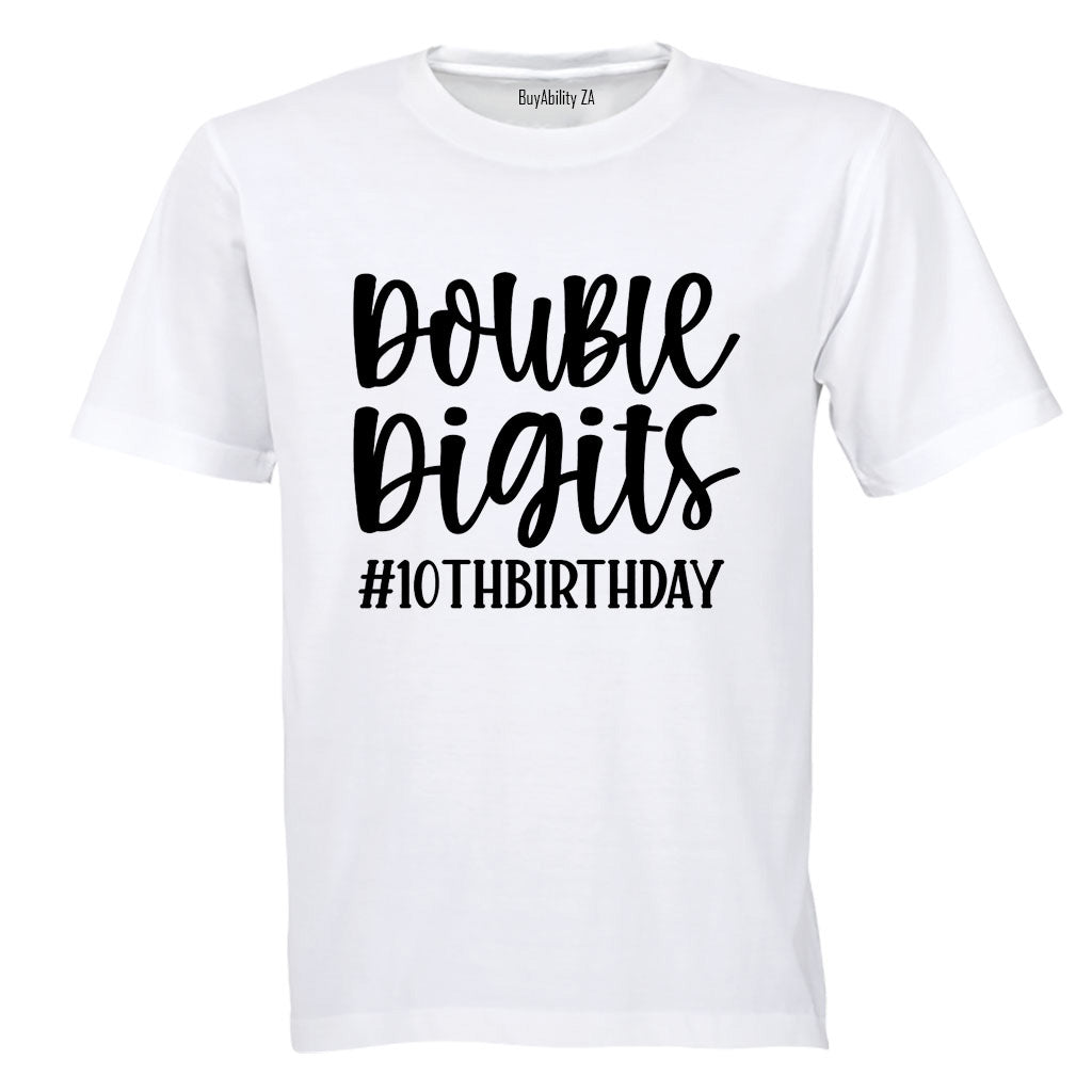 Double Digits - 10th Birthday - Kids T-Shirt