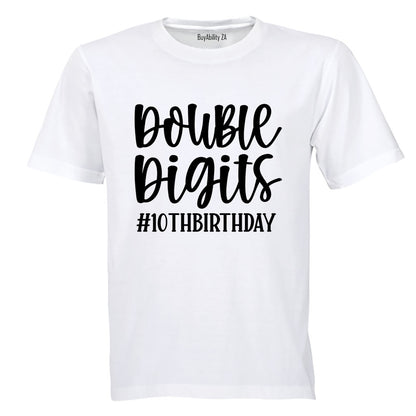 Double Digits - 10th Birthday - Kids T-Shirt