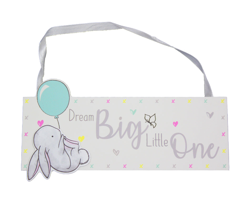 Dream Big - Bunny - Hanging Sign