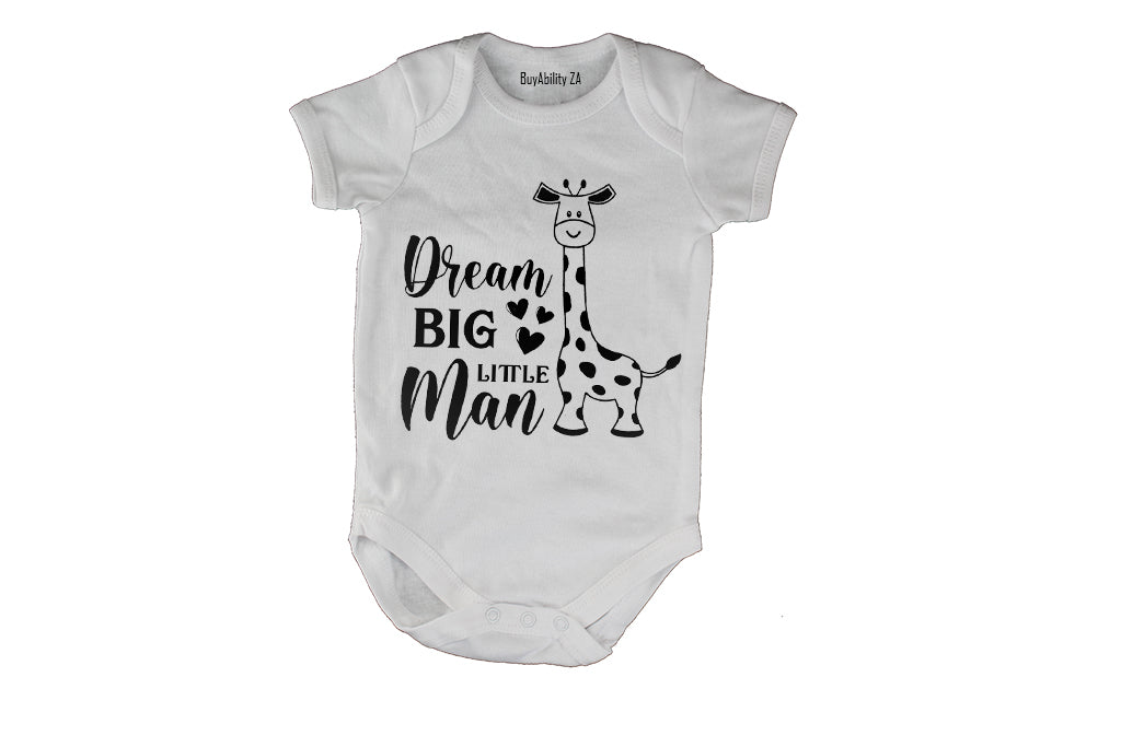 Dream Big Little Man - Baby Grow