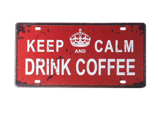 Drink Coffee - License Plate Inspired Novelty Sign