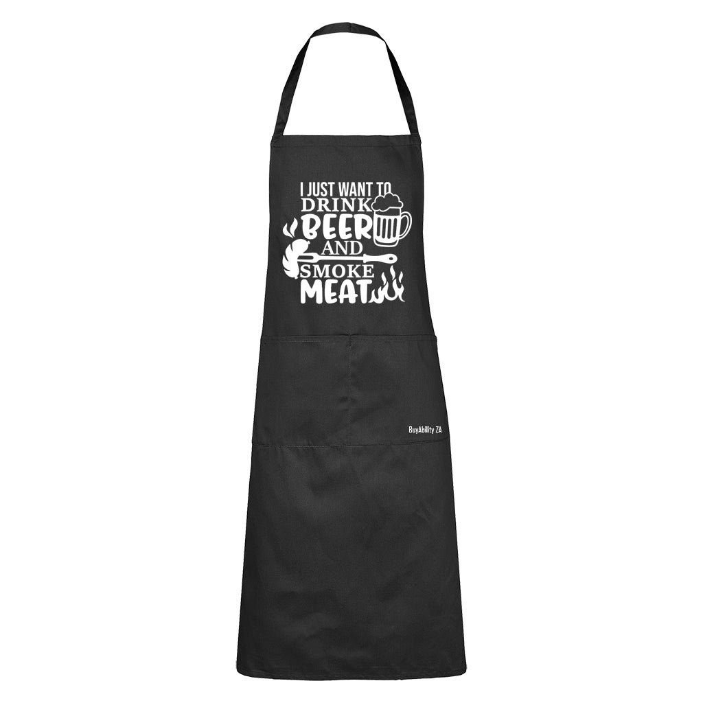 Drink Beer & Smoke Meat - Apron - BuyAbility South Africa