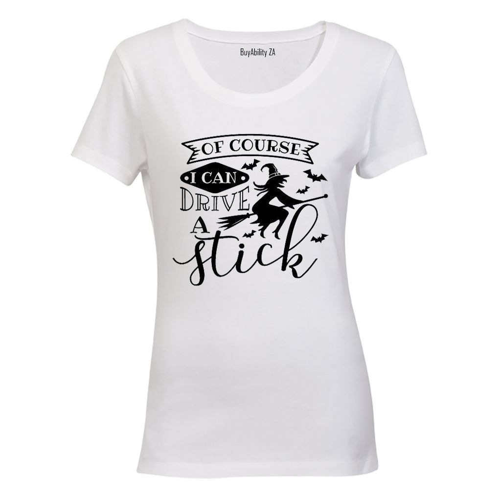 Drive A Stick - Halloween - Ladies - T-Shirt