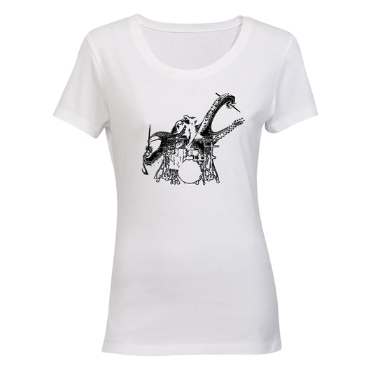 Drummer Octopus - Ladies - T-Shirt - BuyAbility South Africa