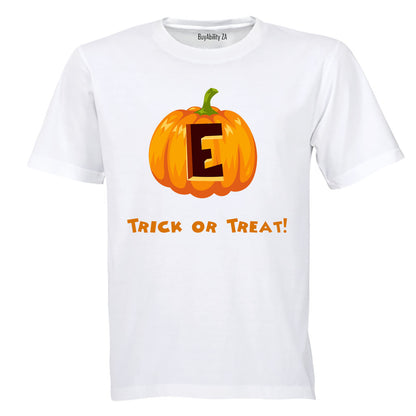 E - Halloween Pumpkin - Kids T-Shirt