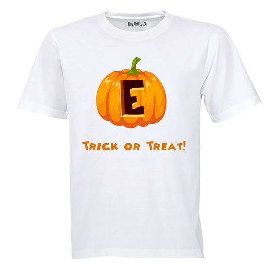 E - Halloween Pumpkin - Kids T-Shirt