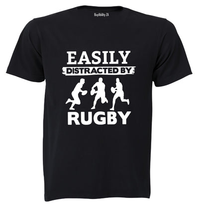 Easily Distracted by RUGBY - Adults - T-Shirt