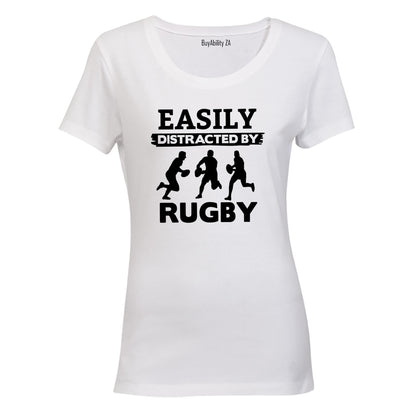 Easily Distracted by RUGBY - Ladies - T-Shirt