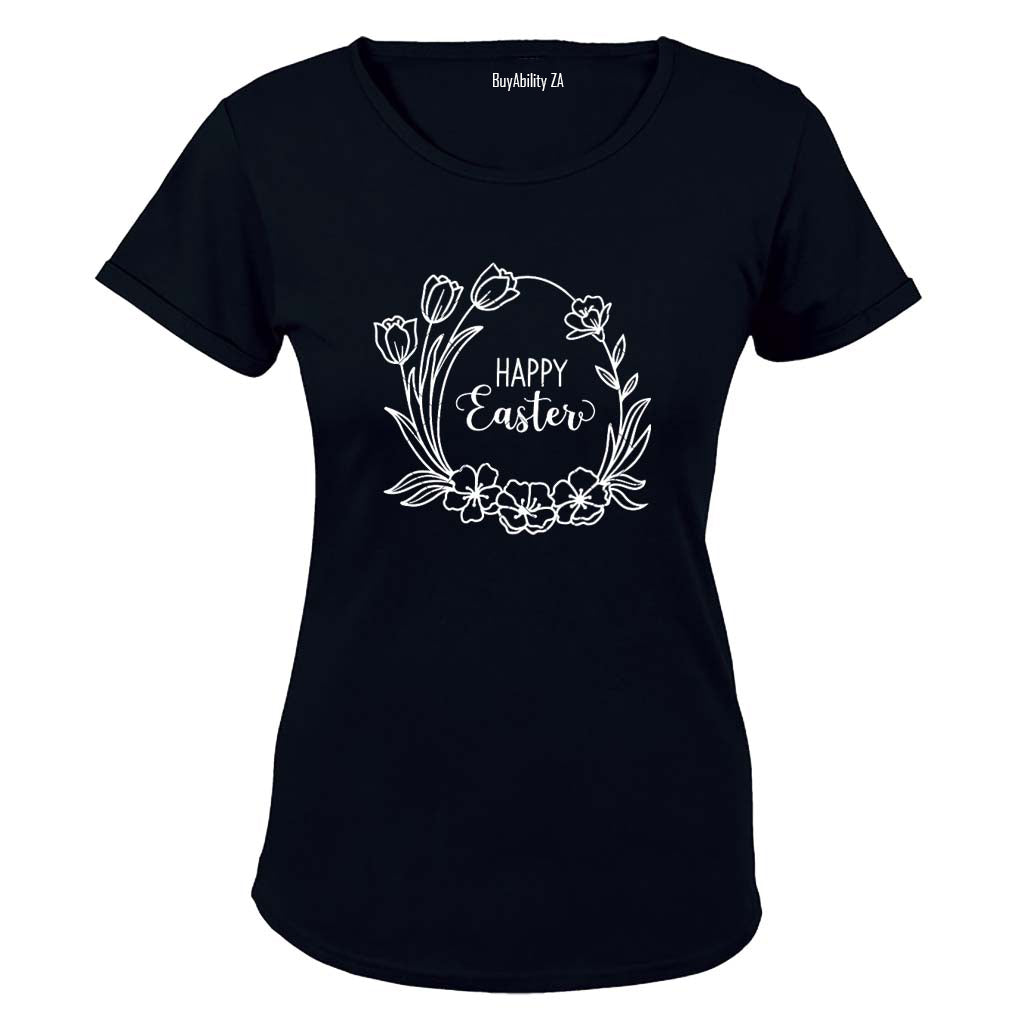 Easter Floral Egg - Ladies - T-Shirt