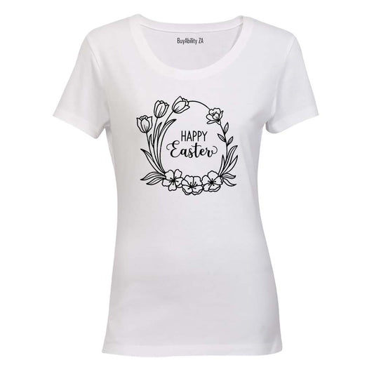 Easter Floral Egg - Ladies - T-Shirt