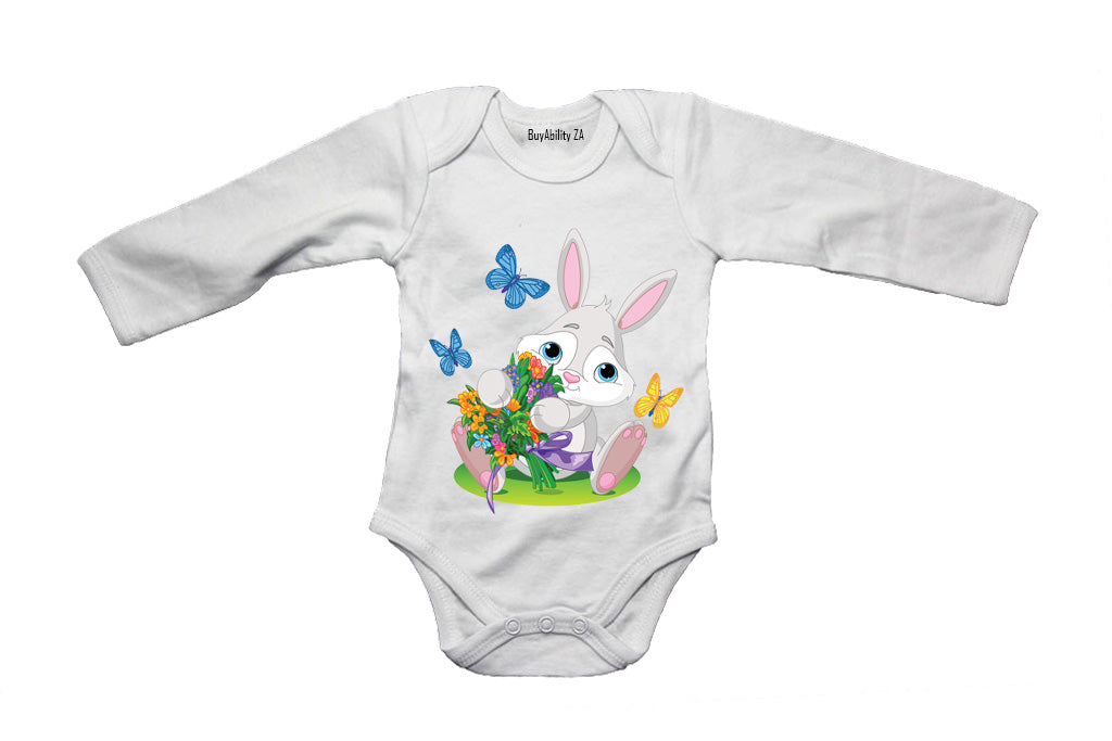 Easter Bunny Flowers - Baby Grow