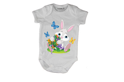 Easter Bunny Flowers - Baby Grow