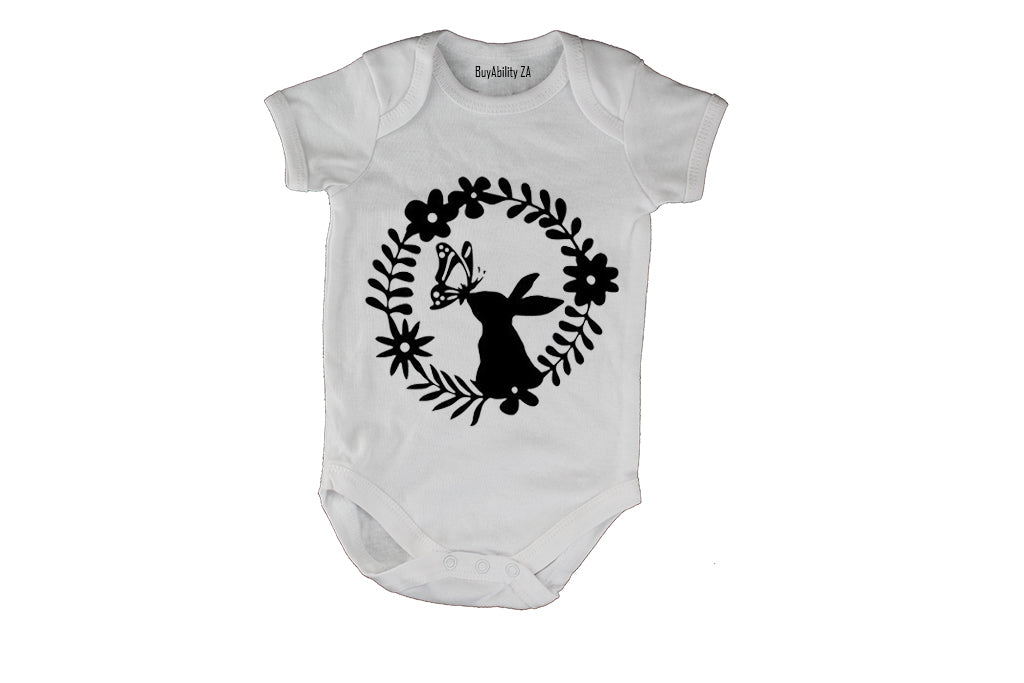 Easter Bunny Wreath - Baby Grow
