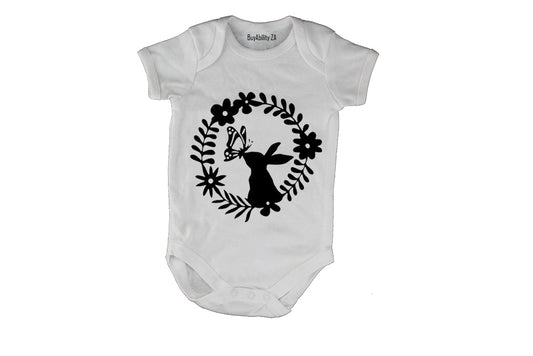 Easter Bunny Wreath - Baby Grow