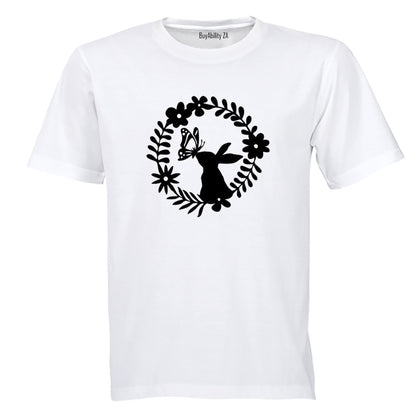 Easter Bunny Wreath - Adults - T-Shirt