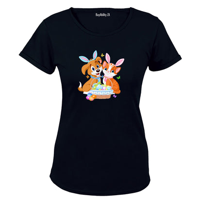Easter Puppy & Kitten - Ladies - T-Shirt