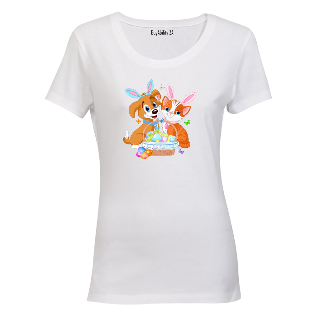 Easter Puppy & Kitten - Ladies - T-Shirt