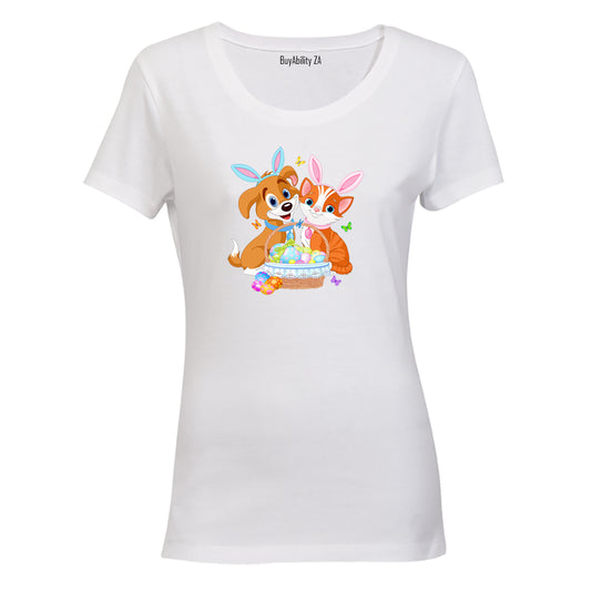 Easter Puppy & Kitten - Ladies - T-Shirt