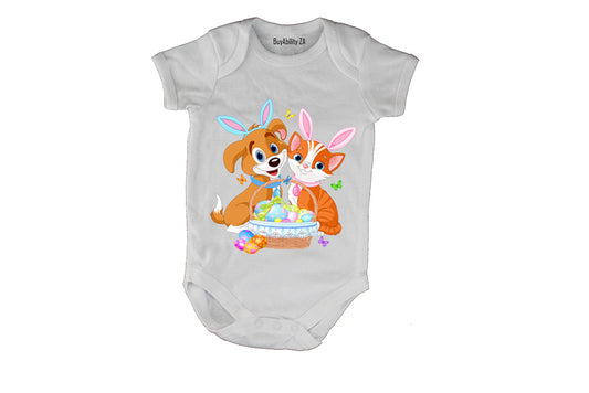 Easter Puppy & Kitten - Baby Grow