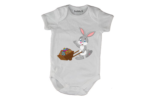 Easter Bunny Wheelbarrow - Baby Grow