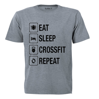 Eat. Sleep. Crossfit. Repeat - Adults - T-Shirt