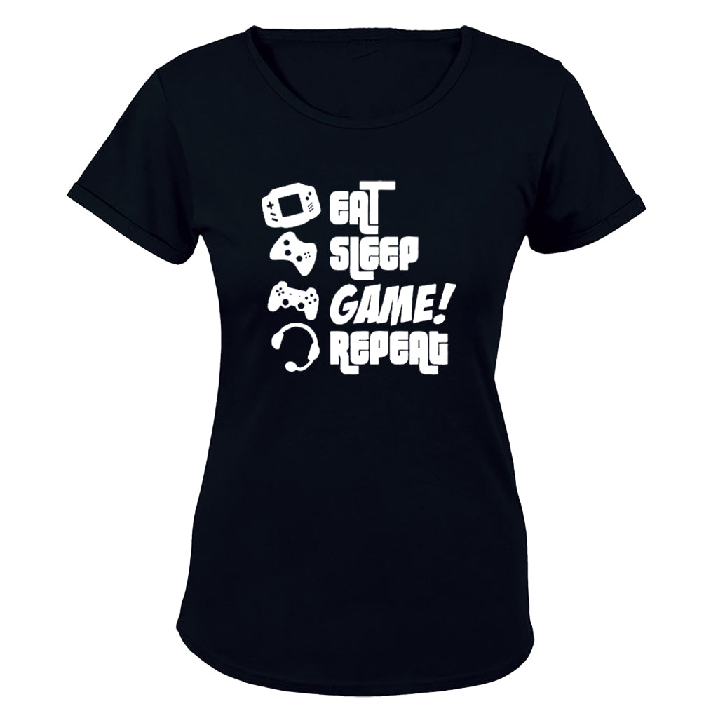 Eat. Sleep. Game - Ladies - T-Shirt - BuyAbility South Africa