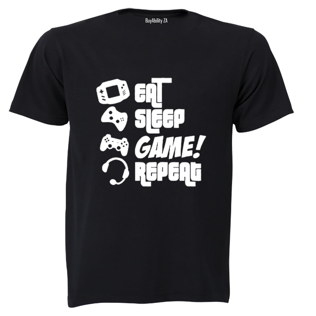 Eat. Sleep. Game - Adults - T-Shirt